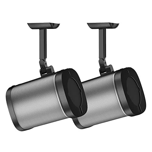 Image of Dinghosen Speaker Wall Mount and Ceiling Mount for Sonos One, One SL, Play 1 - Swivel & Tilt Adjustable Mounting Brackets for Sonos One, One SL, Play:1 Speaker Mounts, 2 Pack, Black