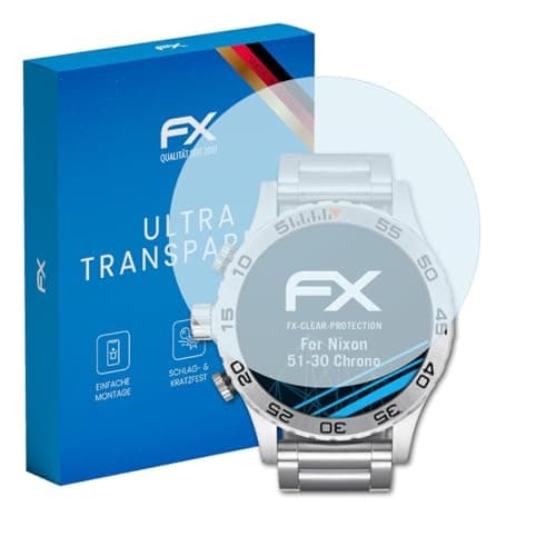 Image of atFoliX Screen Protection Film compatible with Nixon 51-30 Chrono Screen Protector, ultra-clear FX Protective Film (3X)