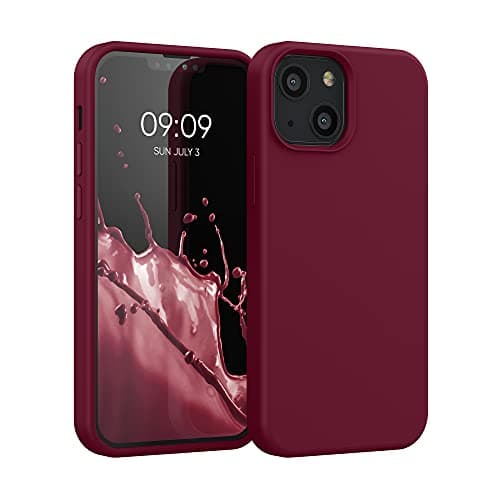 Image of kwmobile Case Compatible with Apple iPhone 13 mini Case - TPU Silicone Phone Cover with Soft Finish - Rhubarb Red