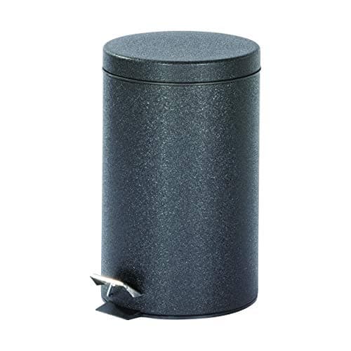 Image of Daewoo Glace Noir 12L Kitchen Bin,Sturdy Trash Can with Foot Pedal, Made from Oxidation Resistant Tin Metal, Hygienic Design Prevents Spreading Germs, 39.5cm - (Black)