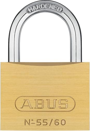 Image of ABUS Brass Padlock 55/60 – Durable, Weather-Resistant Security Lock, Corrosion-Resistant, Ideal for Indoor and Outdoor Use