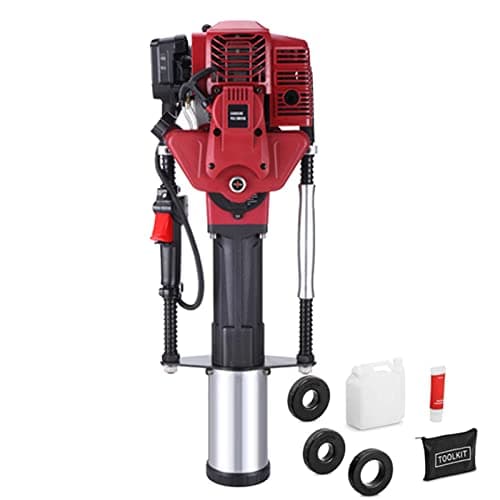 Image of Post Driver Petrol 4-Stroke Fence Knocker Pile Jack Hammer Ramming Construction Picket Fencing Garden Thumping Gasoline Ram (Free Carry Case)