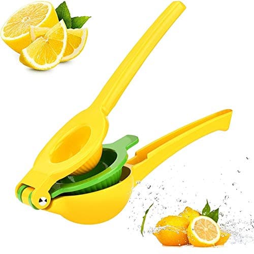 Image of FUKTSYSM Lemon Squeezer - New Top Metal Citrus Squeezer 2 in 1 Lemon Juicer/Lime Squeezer, Robust Design, Anti corrosion and Dishwasher Safe, Faster, More Efficient Juicing