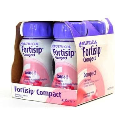 Image of Fortisip Compact Strawberry (4 x 125ml)