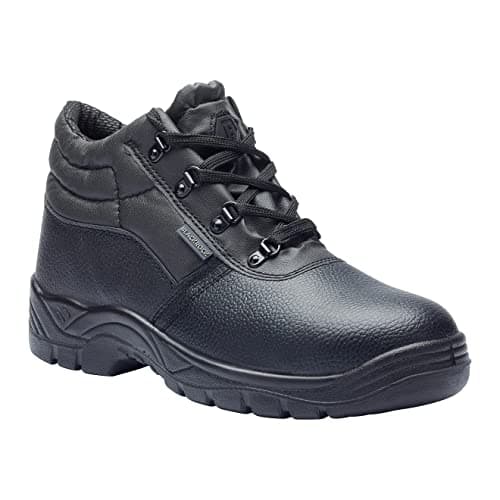 Image of Blackrock Chukka Work Boots, Safety Boots, Safety Shoes, Steel Toe Cap, Mens Womens Ladies, Work Shoes, Black, Gardening, Lightweight, Leather, Wide Fit, Non Slip, On Site - Size 7