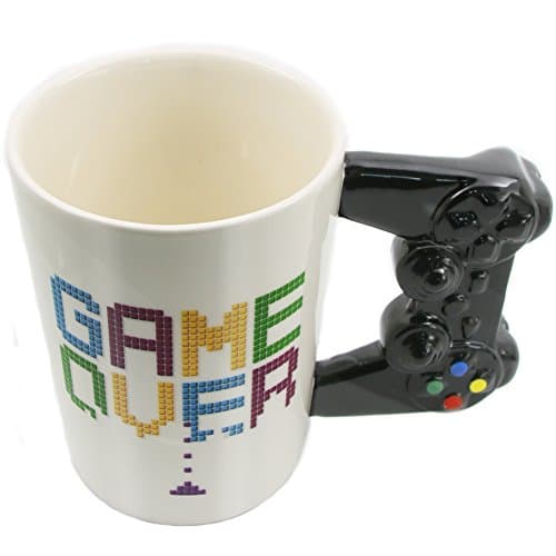 Image of Puckator Game Over Game Controller Shaped Handle Mug Quality Dolomite Ceramic The Ultime Gamers Coffee Mug Boxed