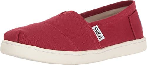 Image of TOMS Unisex Kids Alpargata Loafer Flat, Red, 13.5 UK Child