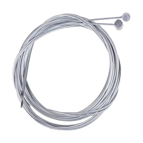 Image of PaulStore 2-Piece Universal Bike Brake Cable Set – 2m Galvanized Steel Inner Wire with Barrel Nipples – Replacement Brake Line Kit for Mountain, Road, and Hybrid Bicycles