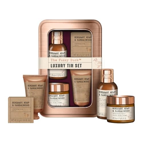Image of Baylis & Harding The Fuzzy Duck Bergamot, Hemp & Sandalwood Men's Luxury Grooming Tin Gift Set - Vegan Friendly (Pack of 1)
