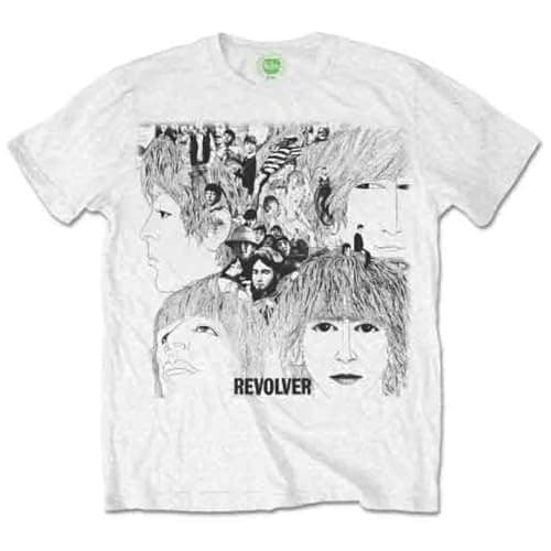 Image of Rock Off officially licensed products The Beatles Revolver Album Cover T Shirt XXL White