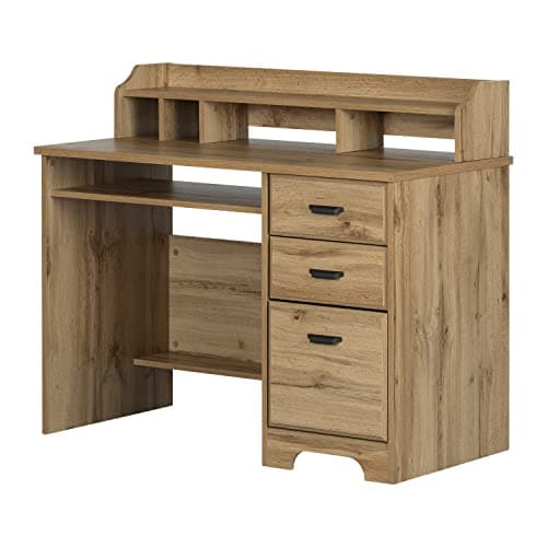 Image of South Shore Furniture Versa Computer Desk with Hutch, Nordik Oak