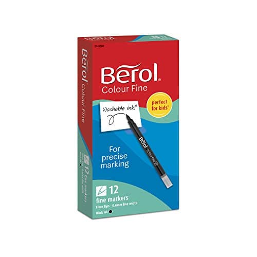 Image of Berol Colourfine Marker Pk12 - Black
