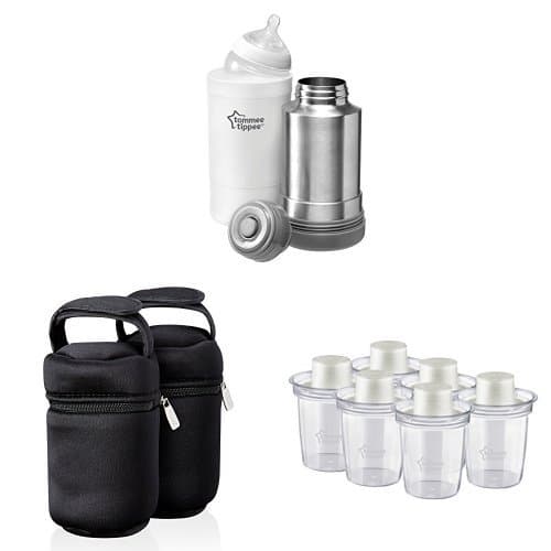 Image of Tommee Tippee Closer to Nature Travel Food Warmer + Insulated Bottle Carriers + Milk Powder Dispensers Bundle