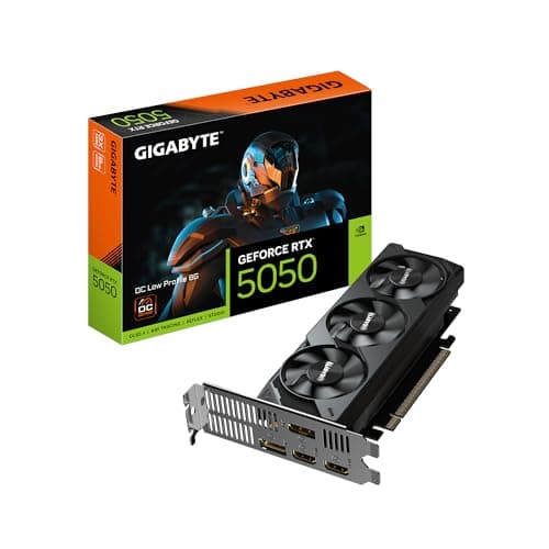 Image of Gigabyte GeForce RTX 5050 OC Low Profile 8G Graphics Card - 8GB GDDR6, 128bit, PCI-E 5.0, 2587MHz Core Clock, 2 x DP, 2 x HDMI, NVIDIA DLSS 4, GV-N5050OC-8GL