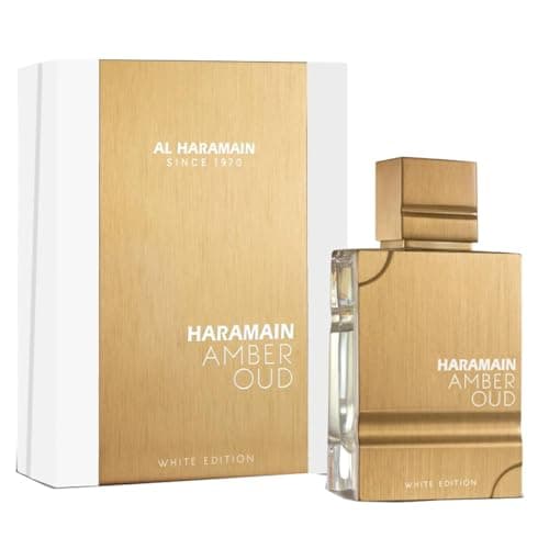 Image of Al Haramain Amber Oud White Edition Eau de Parfum Spray 60ml | Luxury Arabian Unisex Perfume | Long-Lasting Floral Fragrance with Jasmine, Rose, Musk, Vanilla & Orange | Elegant Premium Gift