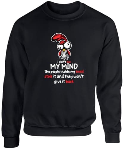Image of Hippowarehouse I didn't lose my mind the people inside my head stole it unisex jumper sweatshirt pullover 5XL adult Black