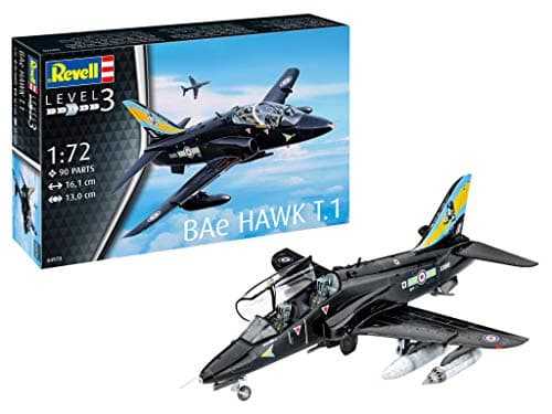 Image of Revell Maquette BAe Hawk T.1, 1:72, kit de Construction 90 pièces, kit de bricolage à partir de 10 ans, modèle détaillé, Avion Militaire, réplique authentique