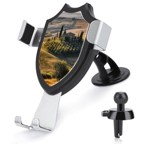 Image of Tuscany Landscape Car Phone Mount Universal 3-in-1 Phone Holders for Your Cars with 360° Suction Cup Adjustable Cellphone Auto Mount for Dashboard Air Vent Windshield Automobile Cradle Stand for Sm
