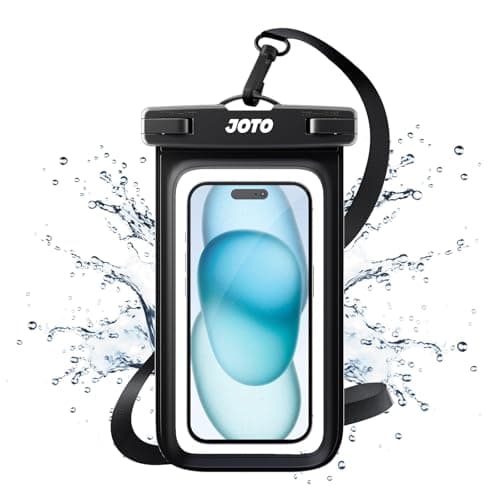 Image of JOTO Waterproof Phone Pouch Cellphone Dry Bag Case for iPhone 17 Air 16 15 14 13 12 Pro Plus Max XR X 8 7 6S SE, Galaxy S23 S22 S22+ S21 up to 7" -Black