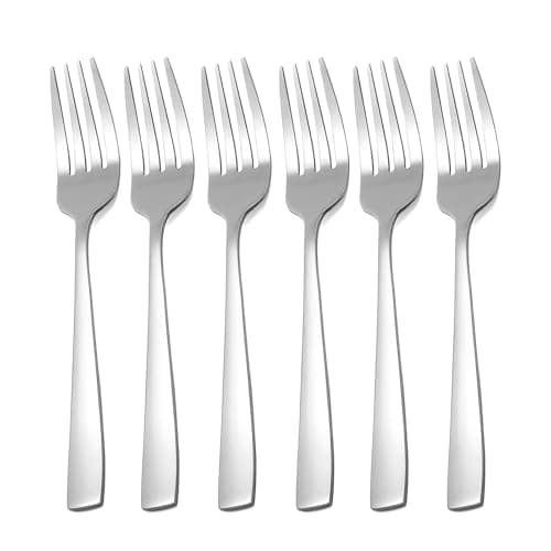 Image of Dinner Forks,GOBOOMAN Stainless Steel Table Fork Heavy 8.3 inch Kitchen Cutlery Sets Mirror Polishing Silverware Forks (6)