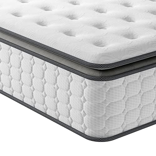 Image of Vesgantti 3FT Single Mattress, 10.6 Inch Pocket Sprung Mattress Single with Breathable Foam and Individually Pocket Spring - Medium, Upgraded Pillow Top Collection