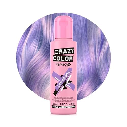 Image of Crazy Color Pastel Lavender Semi-Permanent Hair Dye. Highly Pigmented Pastel Purple Conditioning & Oil Nourishing Vegan Formula | No Bleach or Ammonia | 100ml