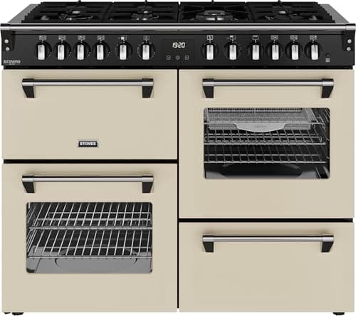 Image of Stoves Richmond Deluxe 110cm Dual Fuel Range Cooker - Cream - A/A/A Rated