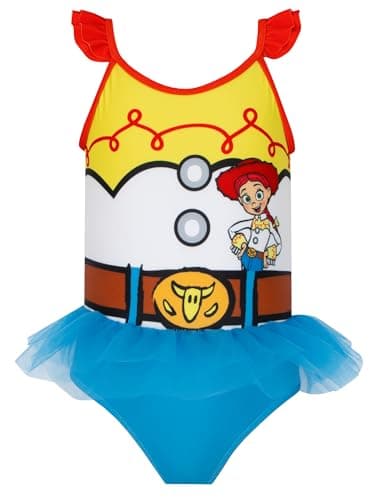 Image of Disney Girls Swimming Costume | Jessie Toy Story Costume | Girls’ One-Piece Swimsuits | Blue Age 2 to 3 Years