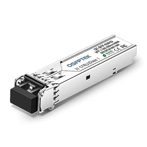 Image of QSFPTEK 1.25G Gigabit SFP Fiber SFP Module, 1000BASE-SX Multimode LC Mini-GBIC Transceiver 850nm 550m DDM for Juniper EX-SFP-1GE-SX/QFX-SFP-1GE-SX, Ubiquiti, Netgear, Mikrotik, D-Link, TP-Link