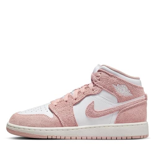 Image of Nike Men's Air Jordan 1 Mid SE Sneaker, White/Legend Pink-sail, 8.5 UK