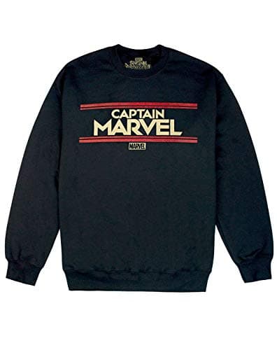 Image of Marvel Captain Letters Womens Black Sweatshirt