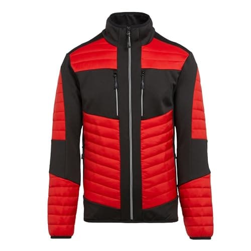 Image of Regatta Professional Mens Unisex Evolve Baffled/Quilted Thermal Hybrid Jacket, Red/Black, XS EU