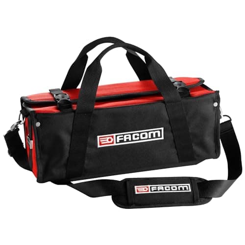 Image of FACOM - First Intervention Textile Bag - Tool Transport Kit - Double Handle and Strap, Red, Small