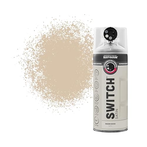 Image of Rust-Oleum Switch 5 in 1 Nozzle Multi Surface Topcoat Decorative Spray Paint Aerosol 400ml Warm Beige Satin Finish