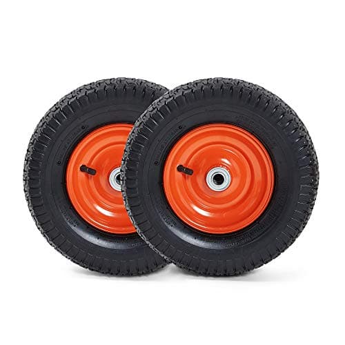 Image of VonHaus Pneumatic Wheels 13” Pack of 2, Spare Replacement Universal Tyre Set for Wheelbarrows, Garden Carts, Sack/Hand Trucks, Trolleys, Utility Wagons, Puncture Proof Heavy Duty Tires, Easy Install