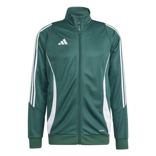 Image of adidas Men's TIRO24 TRAINING JACKET team dark green/white L
