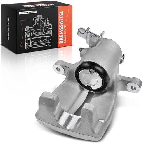 Image of Frankberg Brake Caliper Disc Brake Rear Left Cast Aluminium Compatible with Golf VI 5K1 S.C.I.R.O.C.C.O 137 138 A3 8P1 TT 8J3 Superb II 3T4 E.O.S 1F7 1F8 Replace# 8J0615423E