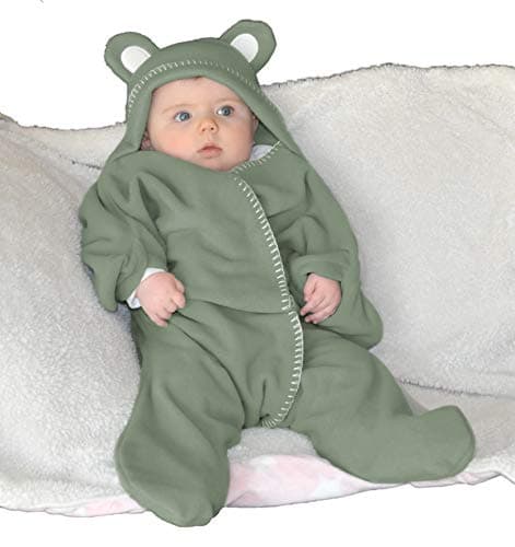 Image of Baby Wrap blanket in Luxury Gift Box by BABY BLISS Star Wrap Fleece for Newborns Infants and Toddlers 2 – 12 Month’s Boy Girl Super Soft Great for Travel Strollers and Car Seats (Sage)