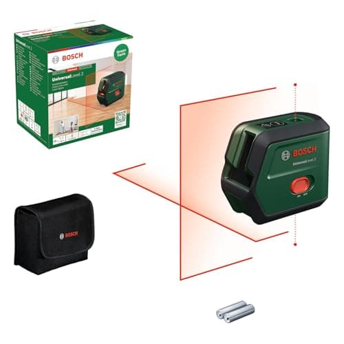 Image of Bosch Cross line Laser UniversalLevel 2 (Laser Cross incl. Integrated Plumb Points for Precise Alignment and Easy Application Transfer, in Cardboard Box)
