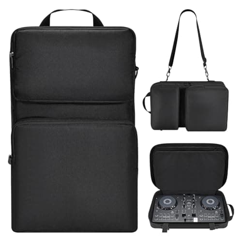 Image of Janjunsi DJ Controller Case for Pioneer DDJ-200 / DDJ-WeGO4, for AlphaTheta DDJ-FLX 2, for Hercules Inpulse 200/200 MK2 DJ Controller Travel Carrying Cover with Shoulder Strap