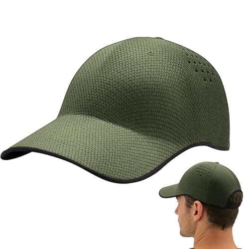 Image of Ultra-Breathable Baseball Cap - Seamless, Packable & Quick-Dry Athletic Hat | Portable Lightweight Design for Running, Golf, Hiking, Fitness and Casual Travel Green