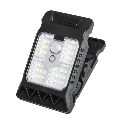 Image of Clip on Outdoor Solar Lights,Solar Powered Security Light,Outdoor Motion Sensor,IP65 Waterproof Solar Wall Light for Front Door, 3 Modes Outd/oor Solar Clip Light,Extensive Usage Backyard Fence,LED