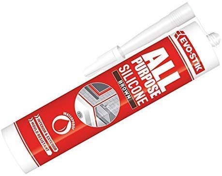 Image of Evo-Stik 2 x All Purpose Flex Silicone Sealant - Brown