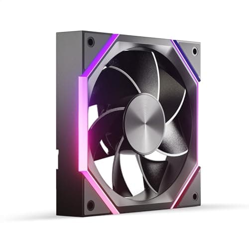 Image of AsiaHorse NYOTA Reverse Blade 120mm ARGB PC Case Fan Intake Fan HDB Bearing 2000 RPM 61.5 CFM 50000 Hours Lifespan 4Pin PWM 5V 3Pin ARGB Black