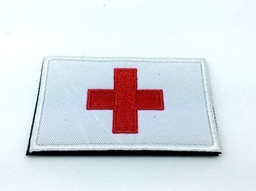 Image of Medic Red Cross Embroidered Airsoft Paintball Patch