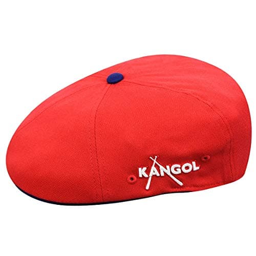 Image of kangol Unisex Championship 504 Cap Flat Cap, Red (Red/Blue), Large (Manufacturer Size:Large/X-Large)