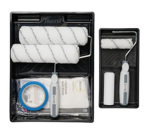Image of Harris Seriously Good 10 Piece Room Decorating Kit, Paint Rollers, Paint Brushes, Tape, Dust Sheet