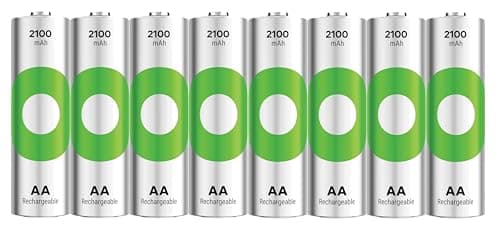 Image of AA GP Recyko Rechargeable Batteries 2100mAh Pack of 8 Eco Friendly Batteries Rechargeable Up to 500 Times Ready to Use
