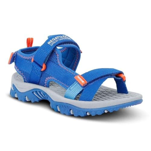 Image of Regatta Kids Blaze Sandals, Breathable & Durable with Adjustable Versitile Fit - Perfect for Outdoors, Walking & Camping Blue