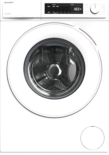 Image of Sharp ES-NFB014DWNAO-EN 10kg Washing Machine with 1400 rpm - White - A Rated